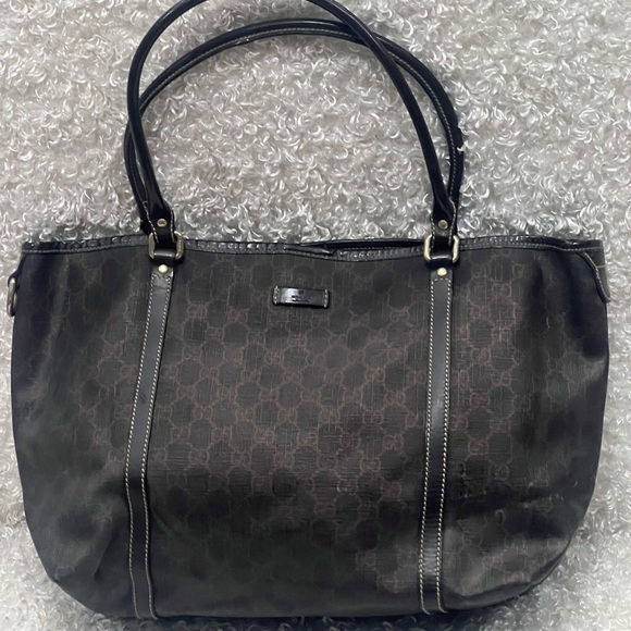GUCCI GG Plus Monogram Joy Tote Dark Brown - Picture 1 of 16